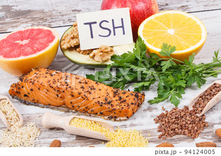 Best food for healthy thyroid. Natural eating as source vitamins 94124005