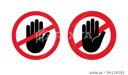 Prohibition ban icon. vector illustration 94124581