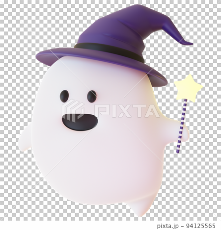 Halloween cute witch ghost 3D illustration 94125565