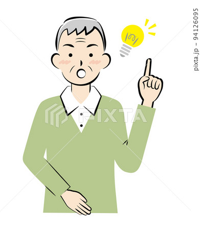 閃いた私服の高齢の男性 94126095