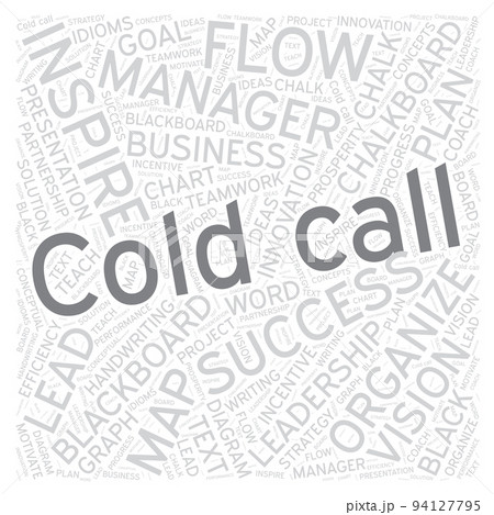 Cold call Word cloud art Detailed Vectorのイラスト素材 [94127795] - PIXTA