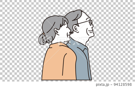 亞洲老年夫婦抬頭 亞洲老年夫婦抬頭 94128598