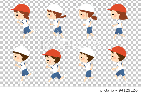 体操着で走る子どもたち 94129126