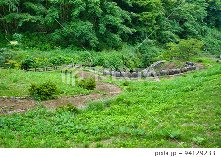 富山県魚津市北山地区の河川や里山の様子など 94129233