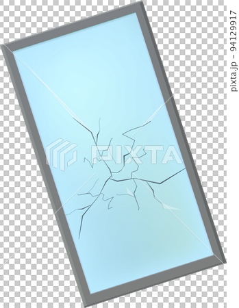 smartphone with cracked screen 94129917