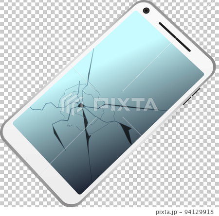 ヒビ割れたスマートフォン 94129918