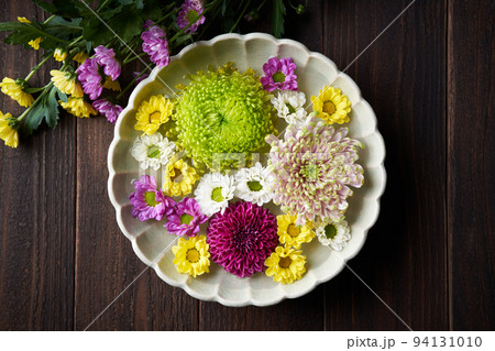 花手水 菊の花 花手水 菊の花 94131010