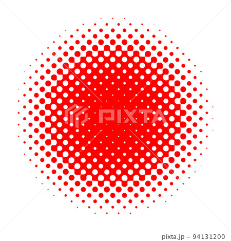 赤いハーフトーンの丸 94131200