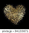 金の粒で表現したハートのグラフィック素材 94133871