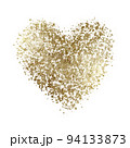 金の粒で表現したハートのグラフィック素材 94133873