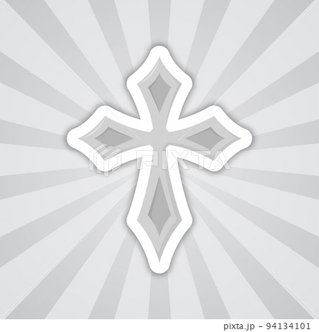 Note sticker with Christian Cross, vector Note sticker with Christian Cross, vector 94134101