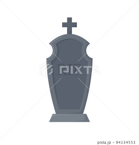 Tombstone isolated on white background 94134553