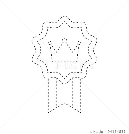 Medal tracing worksheet for kids Medal tracing worksheet for kids 94134831