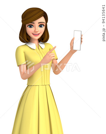 スマートフォンを操作する女性 94135641