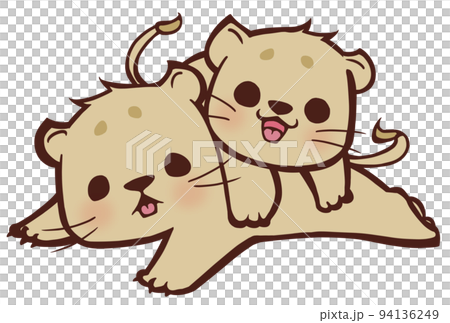 兩隻小獅子在玩耍 94136249