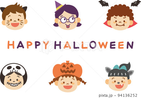 ハロウィン　子ども　仮装　イラスト　主線なし 94136252