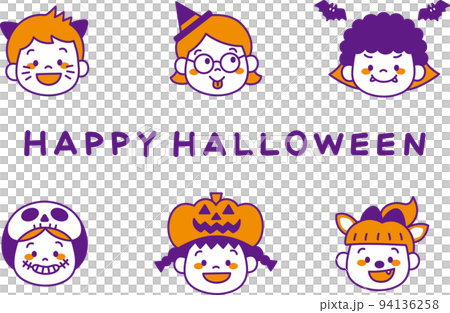 ハロウィン　子ども　仮装　イラスト　シンプル 94136258