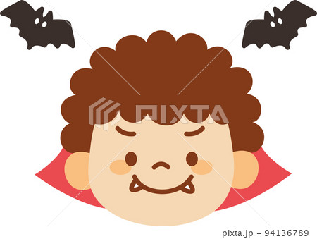ハロウィン　子ども　仮装　吸血鬼　イラスト　主線なし 94136789