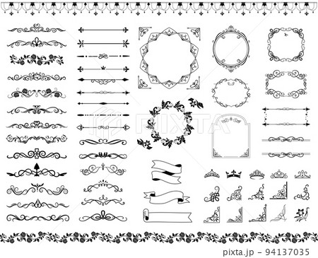 エレガントでクラシカルなビンテージフレームのセット 94137035