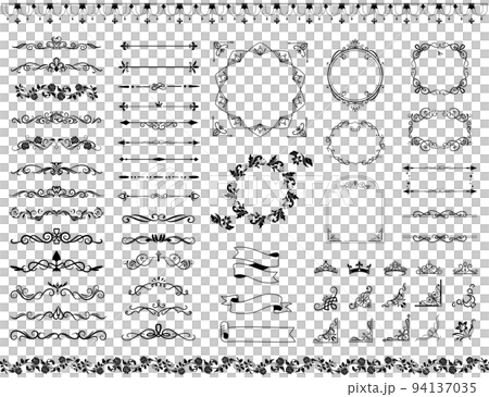 エレガントでクラシカルなビンテージフレームのセット 94137035