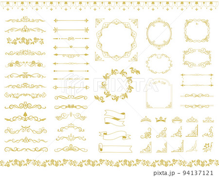 エレガントでクラシカルなビンテージフレームのセット 94137121