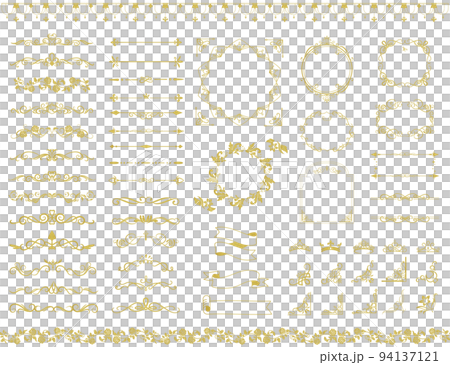 エレガントでクラシカルなビンテージフレームのセット 94137121