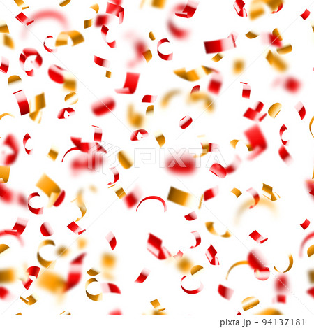 Seamless pattern of confetti and serpentine 94137181