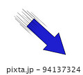 疾走感のある青い矢印 94137324