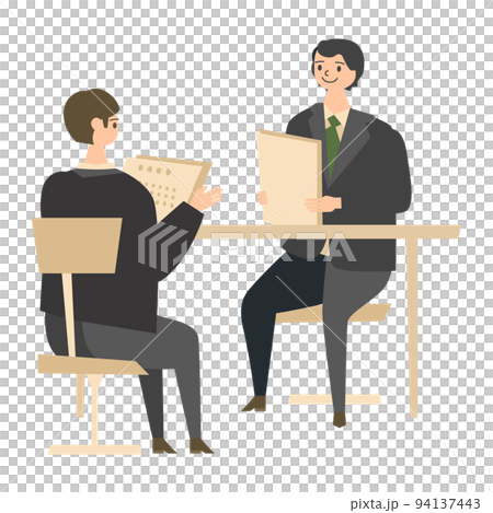 Illustration of a business person having a meeting Illustration of a business person having a meeting 94137443