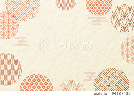 秋・お歳暮・敬老の日・和柄・背景・和紙・枠 94137486