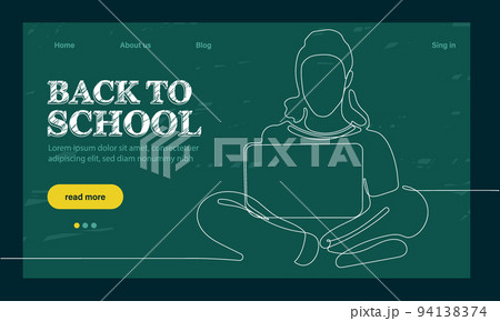 landing page template with globe, glasses and stack of textbooks.Back to school landing page template. Outline web banner on white backdrop. Vector outline illustration. Concept website page. landing page template with globe, glasses and stack of textbooks.Back to school landing page template. Outline web banner on white backdrop. Vector outline illustration. Concept website page. 94138374