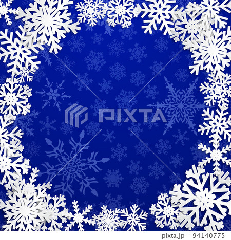 Background with frame of snowflakes 94140775