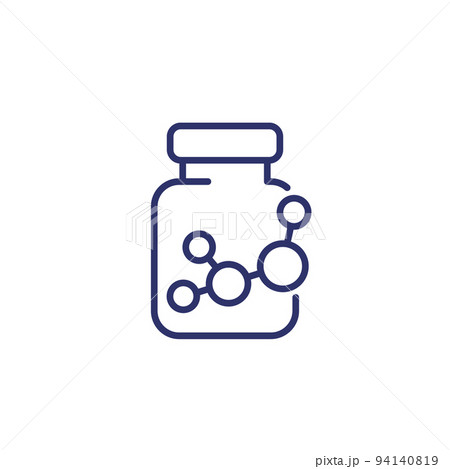 bottle of chemicals line icon 94140819