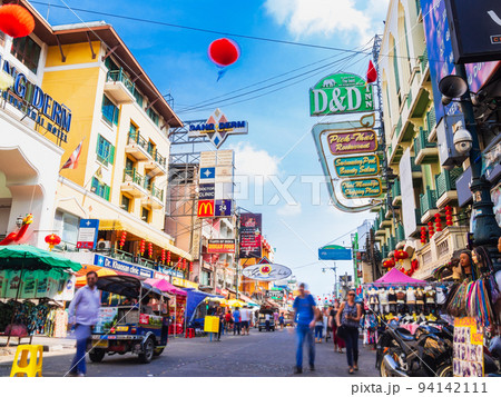バンコク　カオサン通り　※一部ソフトフォーカス 94142111