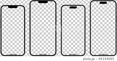 スマホ 本体 モックアップ 4種類 94144095