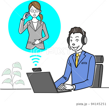 リモートで話すコールセンター 94145251