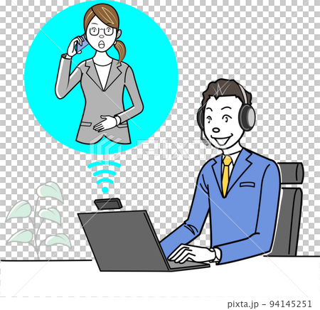 リモートで話すコールセンター 94145251