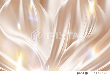 エレガントな金色のサテンシルクのウェーブテクスチャ エレガントな金色のサテンシルクのウェーブテクスチャ 94145358