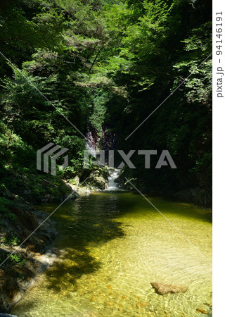 清流で名高い尾白川渓谷 94146191