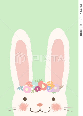 かわいいうさぎの年賀状 94148648