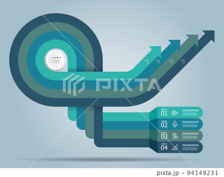 circle round arrow business infographic element presentation 94149231