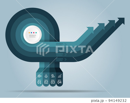 circle round arrow business infographic element 94149232