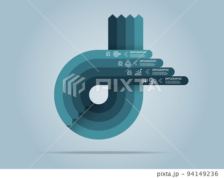 circle round arrow business infographic element presentation 94149236