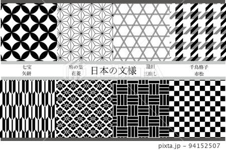 背景イラストとして使える和柄　セット 94152507