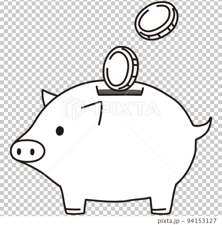 ブタの貯金箱　お金　経済　アイコン素材 94153127