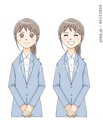 女性 スーツ アニメ風 正面 女性 スーツ アニメ風 正面 94153604
