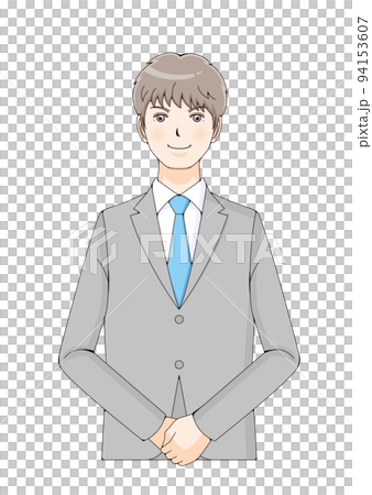 Male suit anime-style front 94153607