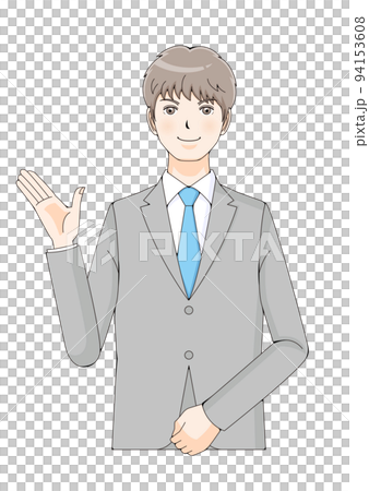 Male suit anime-style front guide Male suit anime-style front guide 94153608