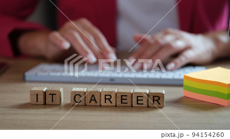 IT programmer career and trainee training concept on computer 94154260