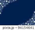 雪の結晶　フレーム　水色　背景　青　ダスト（青） 94154641